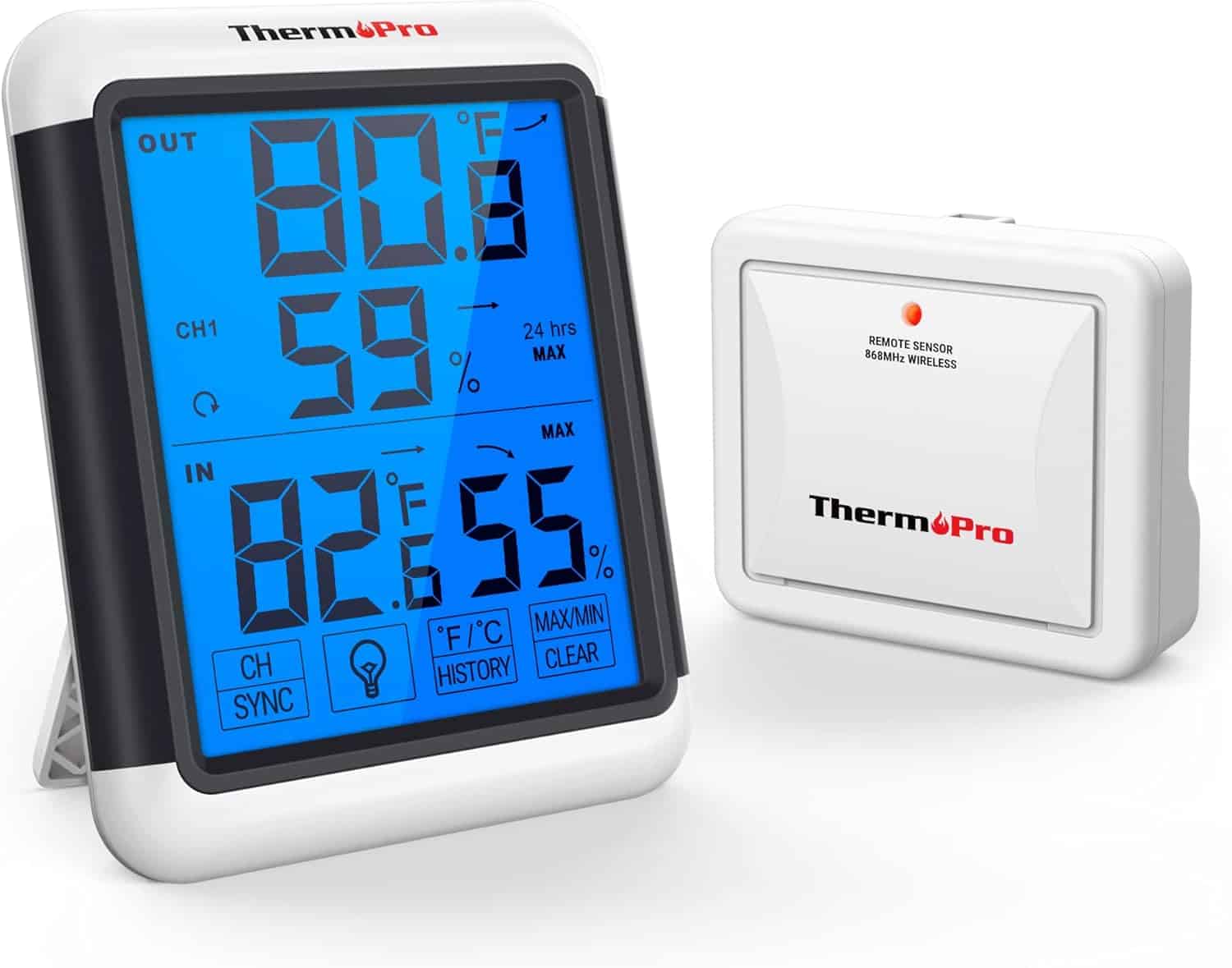 ThermoPro TP65 - Termómetro Higrómetro Digital para Interior y Exterior